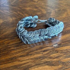 Silver Swirl Design Bracelet